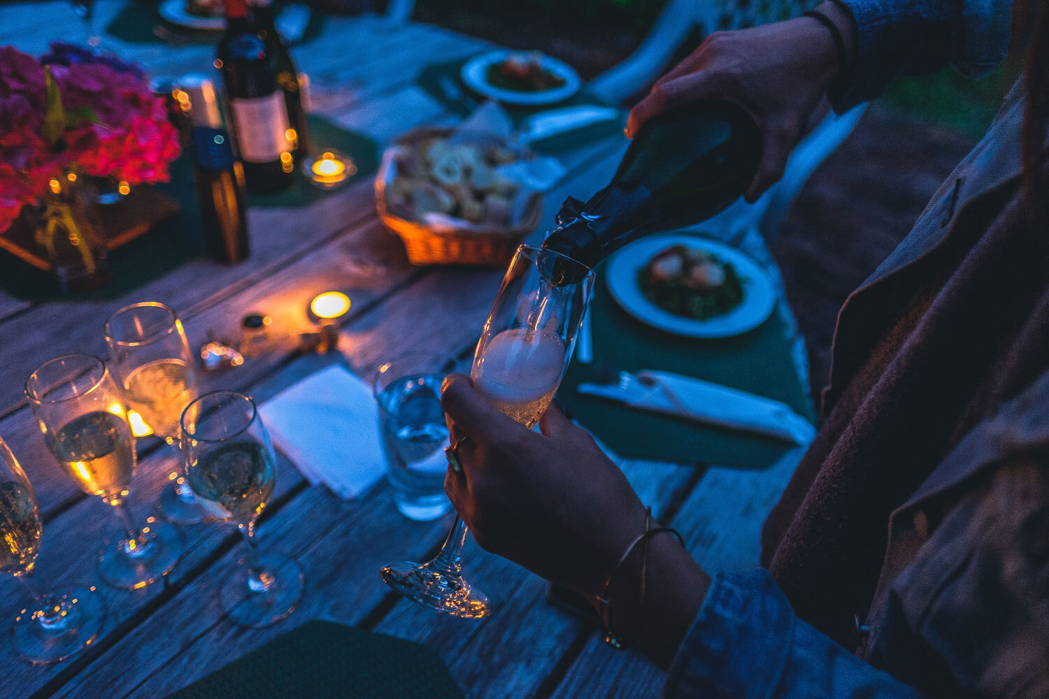romatisk-middag-champagne